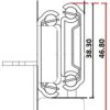 3522 OAT 450mm Freezer Slide: Stainless 304. Pair
