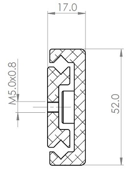 Radial Slide 5217 (60-114kg) Aluminium. Crossed Roller Bearings