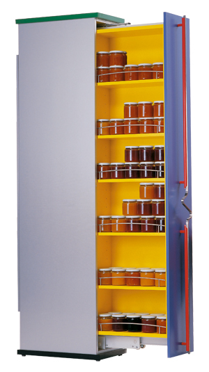 FR775-A (75kg) Pantry Pull Out Slide with ECD. Powder Coated White