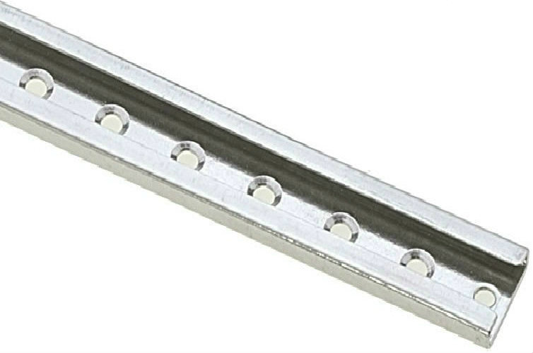 23.08 - Stainless steel track  28 x 9mm. Length 1000mm
