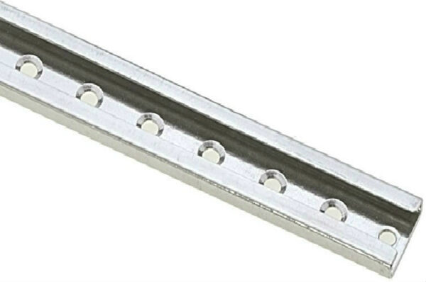 23.09 - Stainless steel track  28 x 9mm. Length 330mm