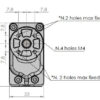 Gearmotor 12VCC - GMB 4A 1/108 12V: 80rpm; 3.9Nm - Image 3