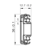 4032.R20D-SC light rail soft close telescopic slide end profile