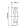 4032.R20D light rail telescopic slide end profile