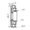 4032.R21D-PO Light Rail Push-To-Open Telescopic slide (40-45kg) Cold Rolled Steel - Image 2